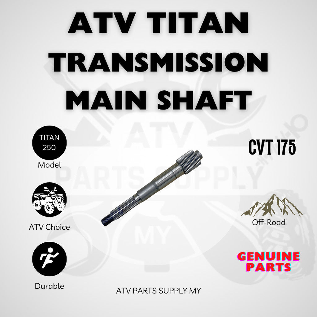 ATV Titan 250 Gear Box Transmission Shaft Set | Output Shaft | Reverse Gear | Main Shaft | Drum COMP