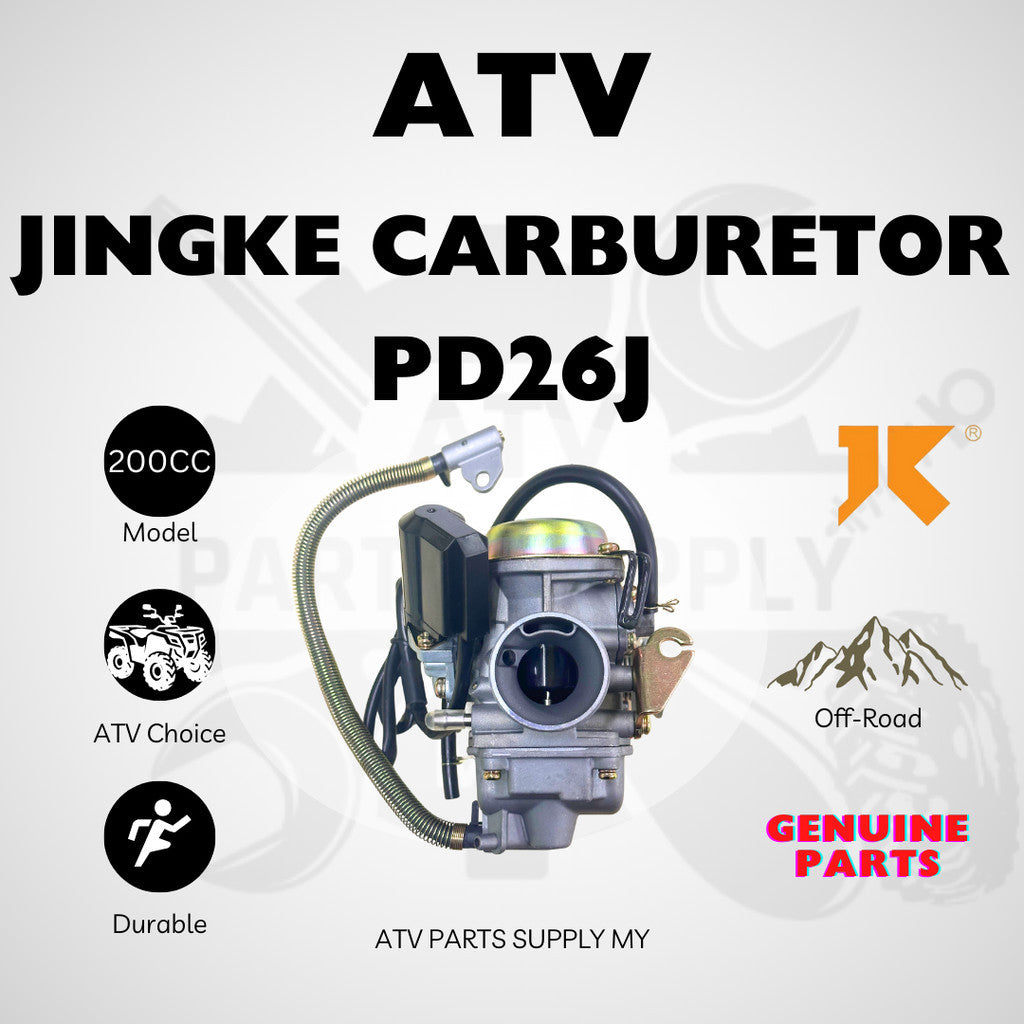 ATV Carburetor PD26J | JINGKE | High Quality for Tao Motor | Karburator | 200CC | 180CC