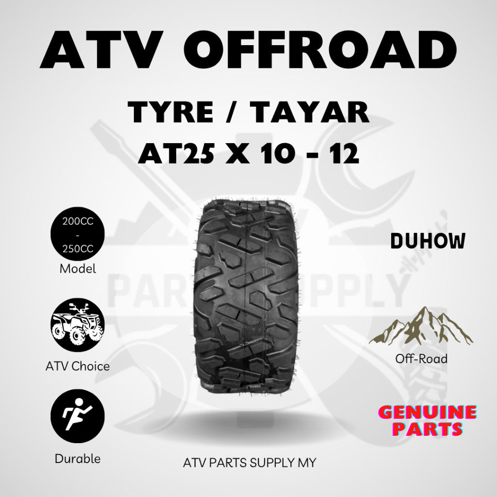 ATV & UTV 12 INCH TYRE / TAYAR for 250CC | Size AT25 x10 -12 & AT25 x8 -12 Ready Stock π