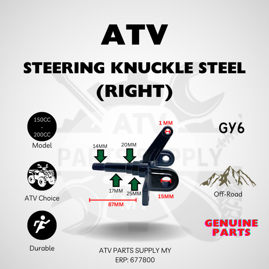 ATV Steering Knuckle Steel (Left / Right) for GY6 / Big Bull / 150cc / 200cc