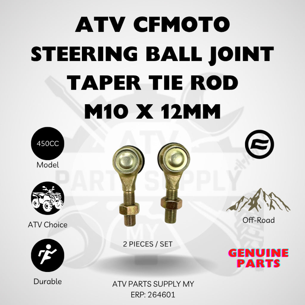 ATV Steering Ball Joint | Taper Tie Rod | M10X12MM for CFMOTO 450cc | Ready Stock