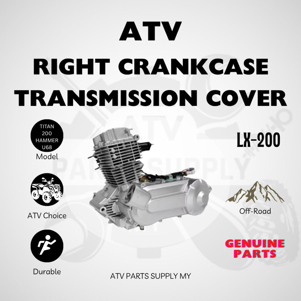 ATV Titan 200 | Mikilon Hammer U68 | Transmission Right Crankcase Cover | Gear Box Cover | Transmission Engine Case