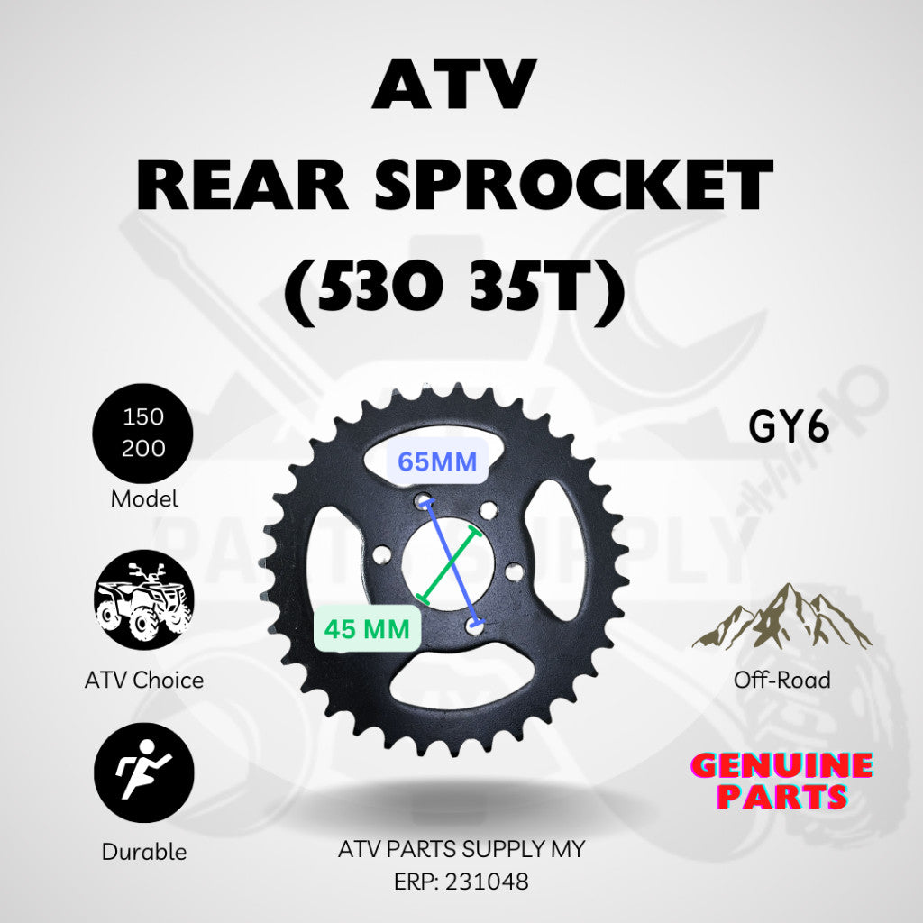 ATV GY6 | บิ๊กบูล | สเตอร์หลัง 530/35T | 150CC | 200CC