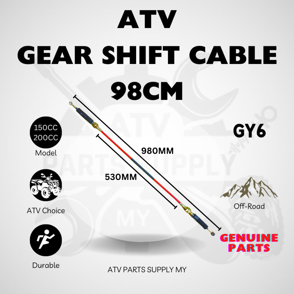 ATV Gear Shift Cable 98CM | GY6 | 150CC | 200CC | UTV | Ready Stock