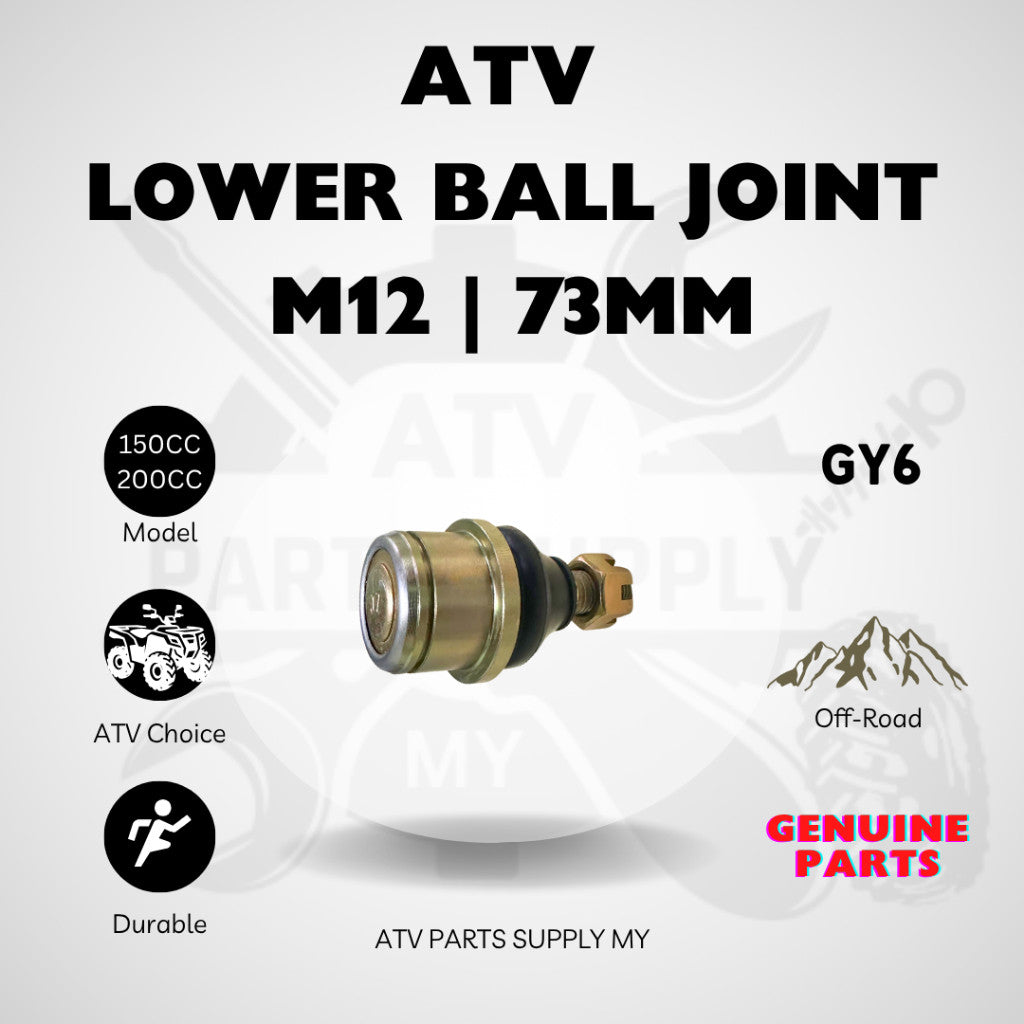 ATV Lower Arm Ball Joint M12 | 73MM | Tie Rod Head | GY6 | 150CC | 200CC