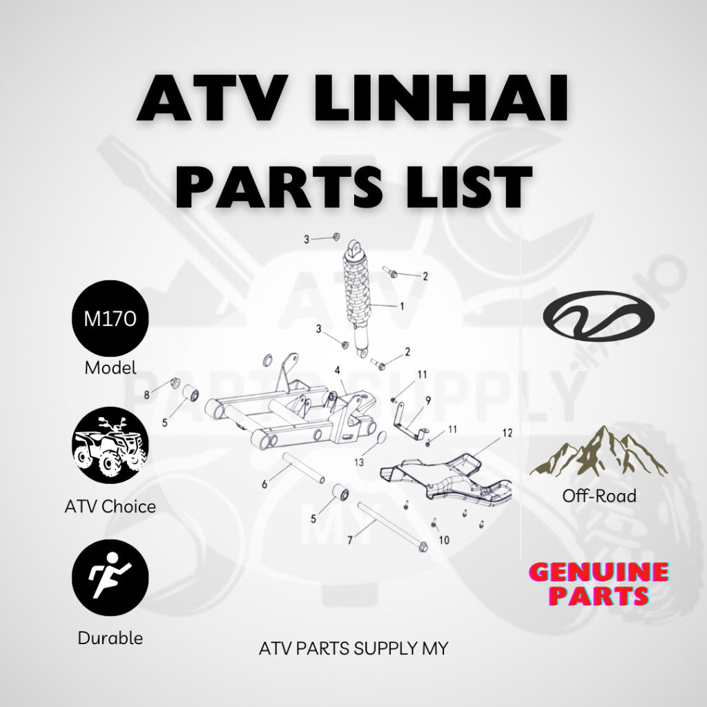 ATV Linhai M170 | บูชโช้คหลัง | บูชปีกนก | อะไหล่แท้ Linhai