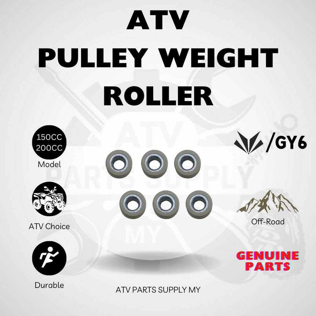 ATV Mikilon Hammer 200 | Clutch Pulley Weight Roller | 6 Pieces Set | Clutch Variator Roller | GY6 |150CC | 200CC |
