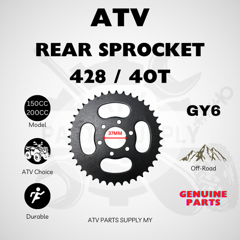 ATV Rear Sprocket 428 / 40T for Mikilon Hammer 200 | U28 | GY6