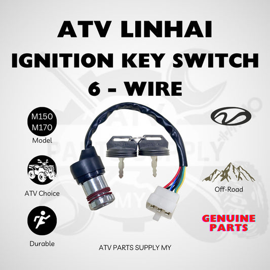 ATV Linhai M150 | 6 Wire Ignition Key Switch | M170 | Original Linhai Parts