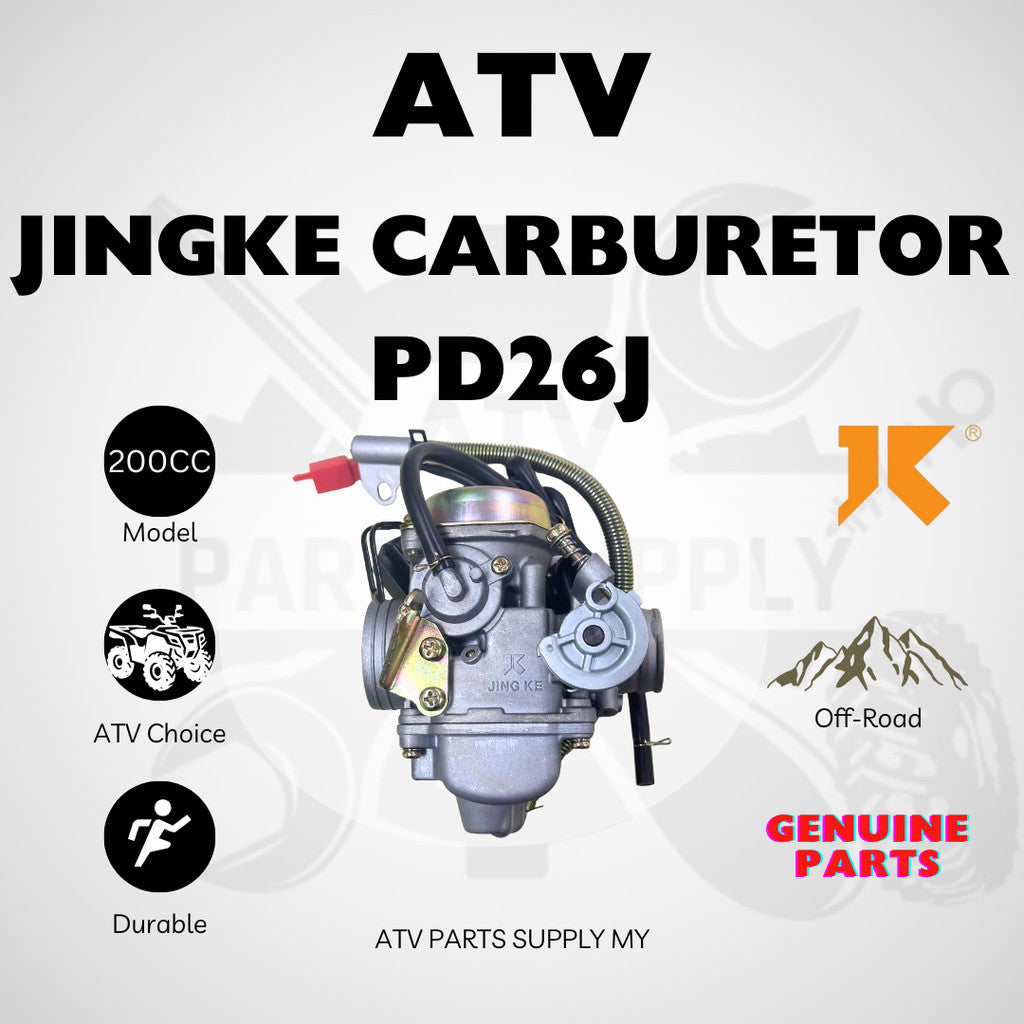 ATV Carburetor PD26J | JINGKE | High Quality for Tao Motor | Karburator | 200CC | 180CC