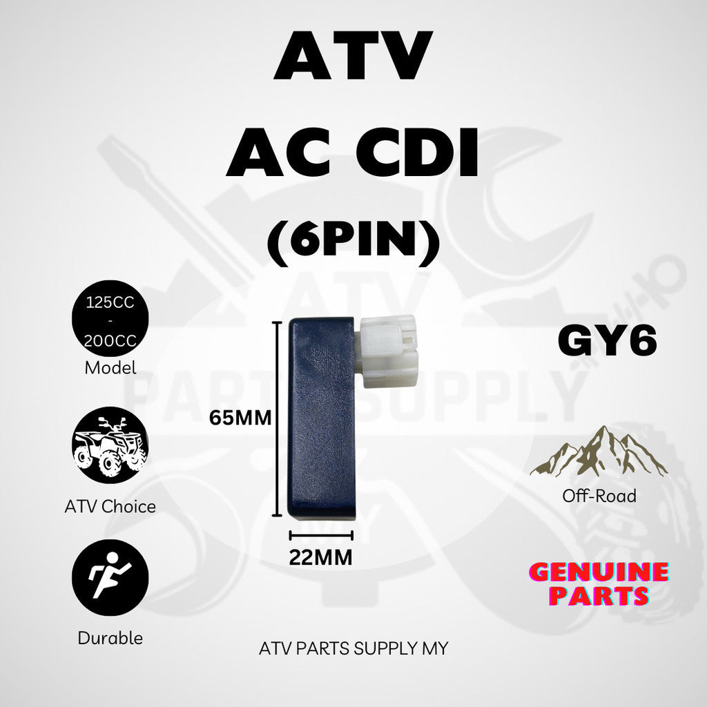 ATV AC CDI | กล่องดำสำหรับ GY6 | LEM | Linhai | 125cc | 150cc | 200cc | หัวกลม | อะไหล่คุณภาพดี