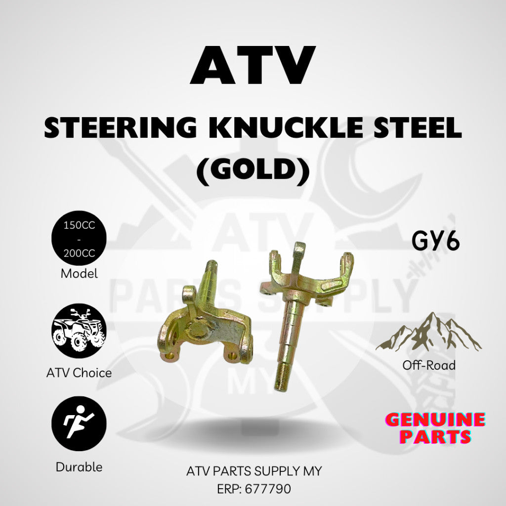 ATV พวงมาลัย knuckle เหล็ก 90 มม. | ดุมล้อหน้าสำหรับ Big Bull / GY6 / 150cc / 200cc | Knuckles | สินค้าพร้อมส่ง 📌