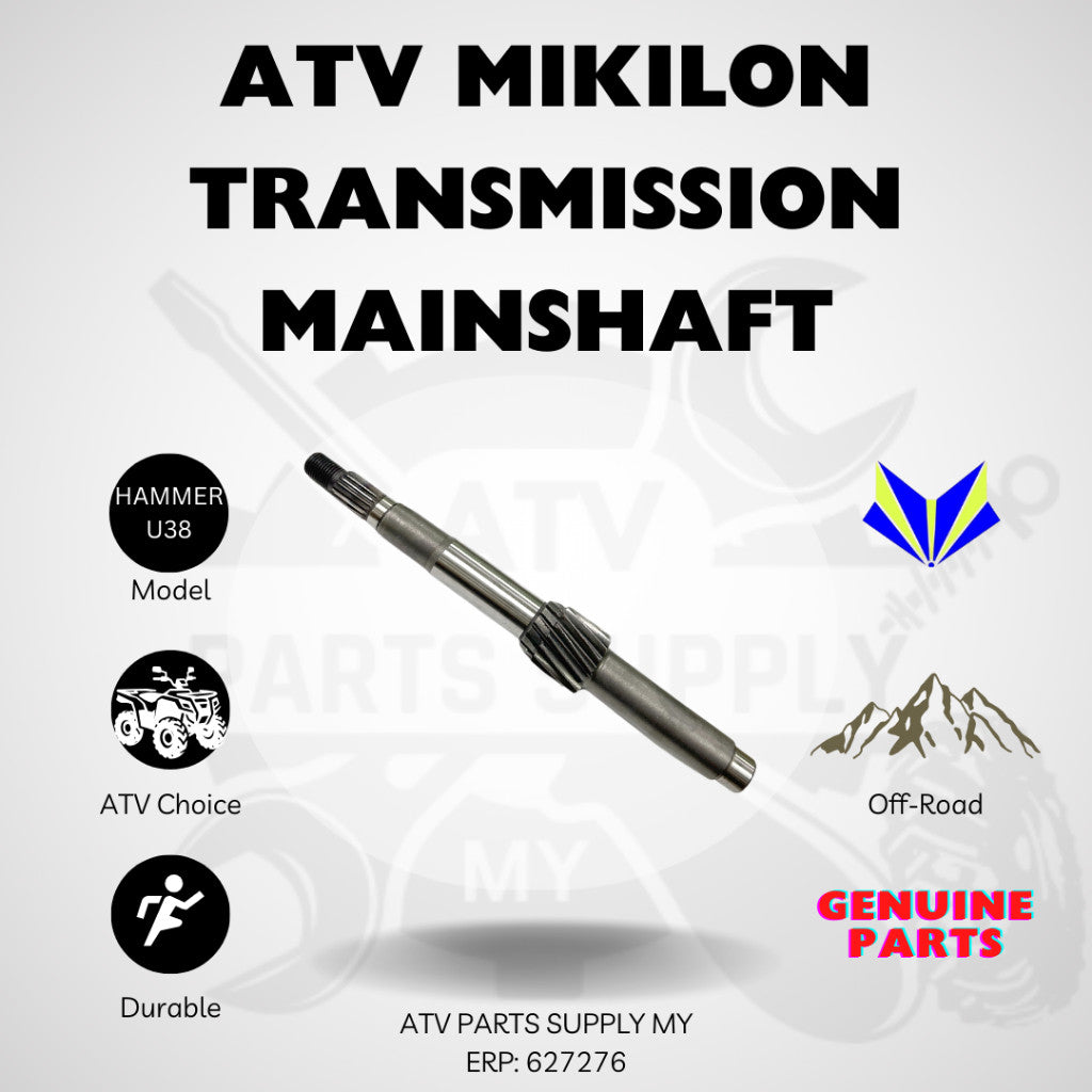 ATV Mikilon Hammer U38 | Albero retromarcia | Albero di uscita | Ingranaggio retromarcia | Albero di trasmissione | Tamburo | Forcella del cambio | Scatola del cambio