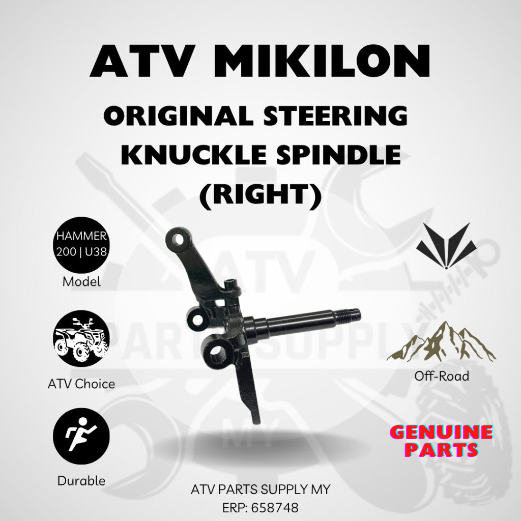 ATV Steering Knuckle Spindle | Wheel Hub Set for Mikilon Hammer 200 | U38 | Genuine Parts Mikilon | Ready Stock