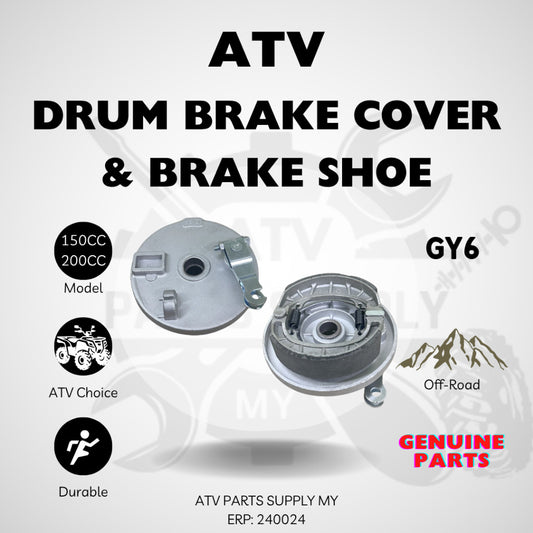 ATV GY6 200CC | Coperchio mozzo freno a tamburo con ganasce freno a tamburo | Dimensione cerchio 11CM / 9CM per GY6 | Big Bull | 150CC | 200CC