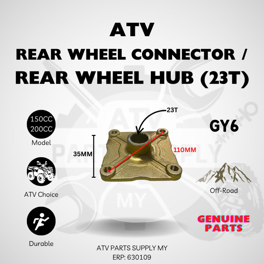ATV 23T Rear Wheel Connector / Rear Wheel Hub / Hab Roda Belakang / Wheel Connecting for ATV GY6 150cc / 200cc