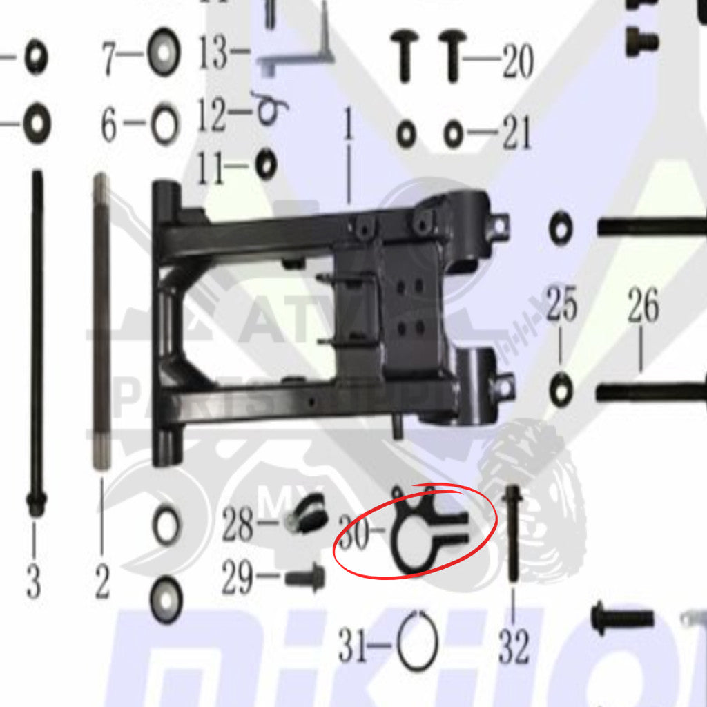 ATV Mikilon Hammer 200 | Rear Brake Support | Sokongan Brek Belakang | U38 | U28 | Genuine Mikilon Parts
