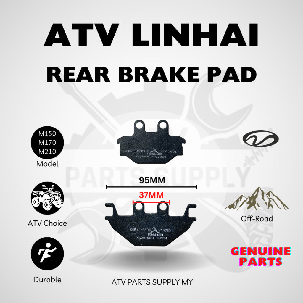 Pastiglia Freno Posteriore ATV | Brek Pad Belakang per Linhai M150 | M170 | M210 | SYM185VF31 | Disponibile 📌