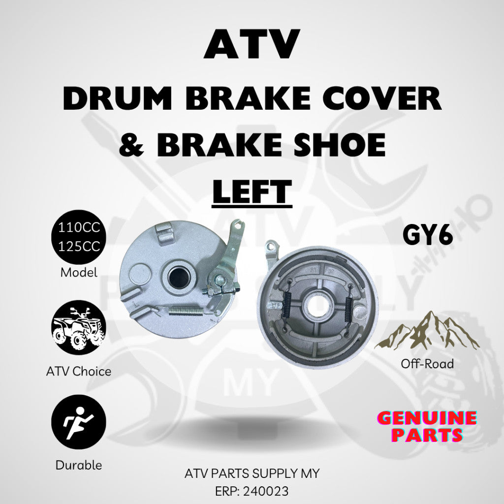 ฝาครอบดุมดรัมเบรก ATV GY6 125CC พร้อมผ้าเบรก สำหรับ GY6 | 110CC | 125CC | พร้อมส่ง