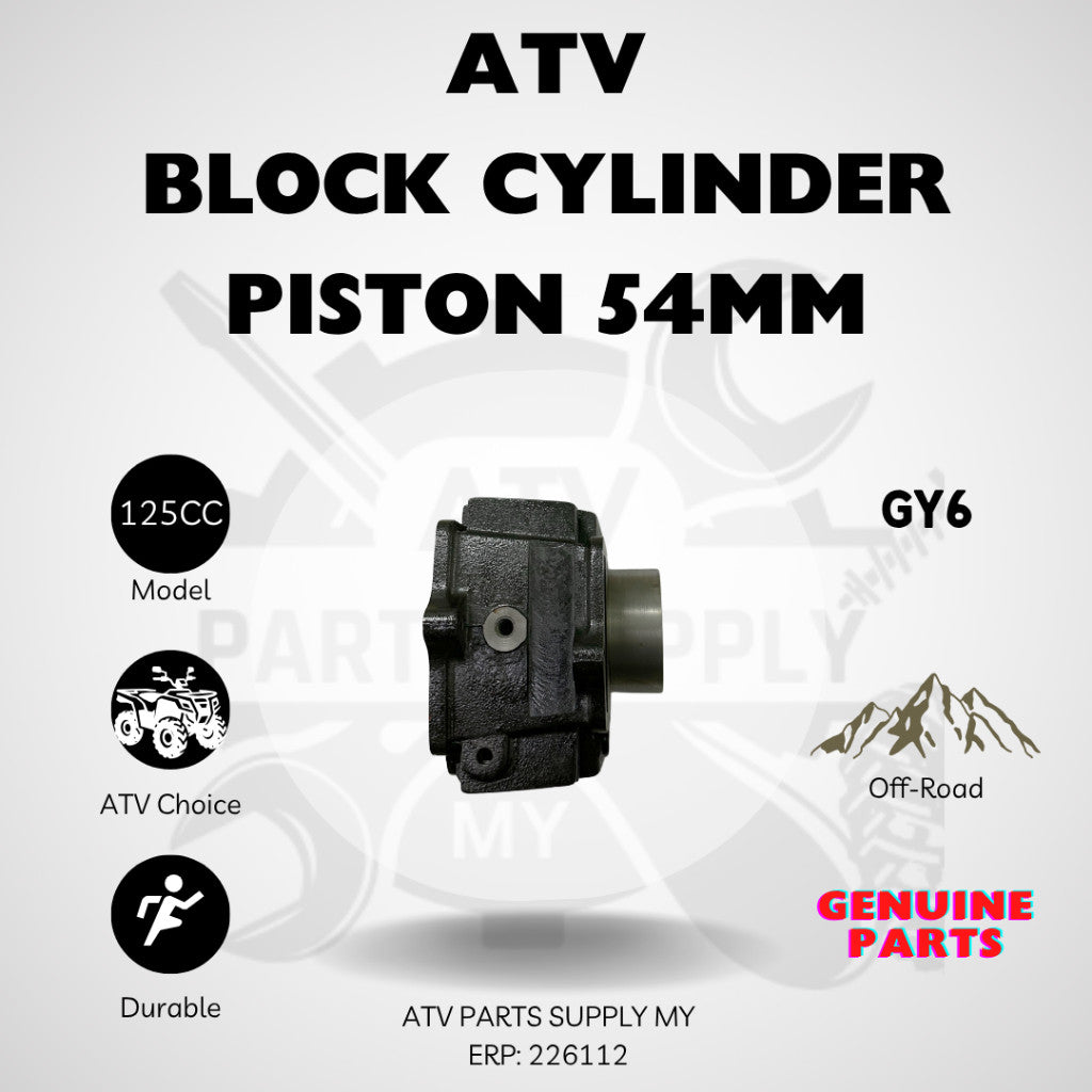 ATV Block Cylinder Piston 54mm for GY6 | 125CC | Small Bull | Ready Stock Malaysia