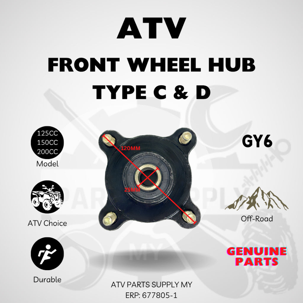 ATV Steering Knuckle Spindle | Front Wheel Hub for GY6 | Big Bull | Small Bull | 200CC | 150CC | 125CC | Ready Stock