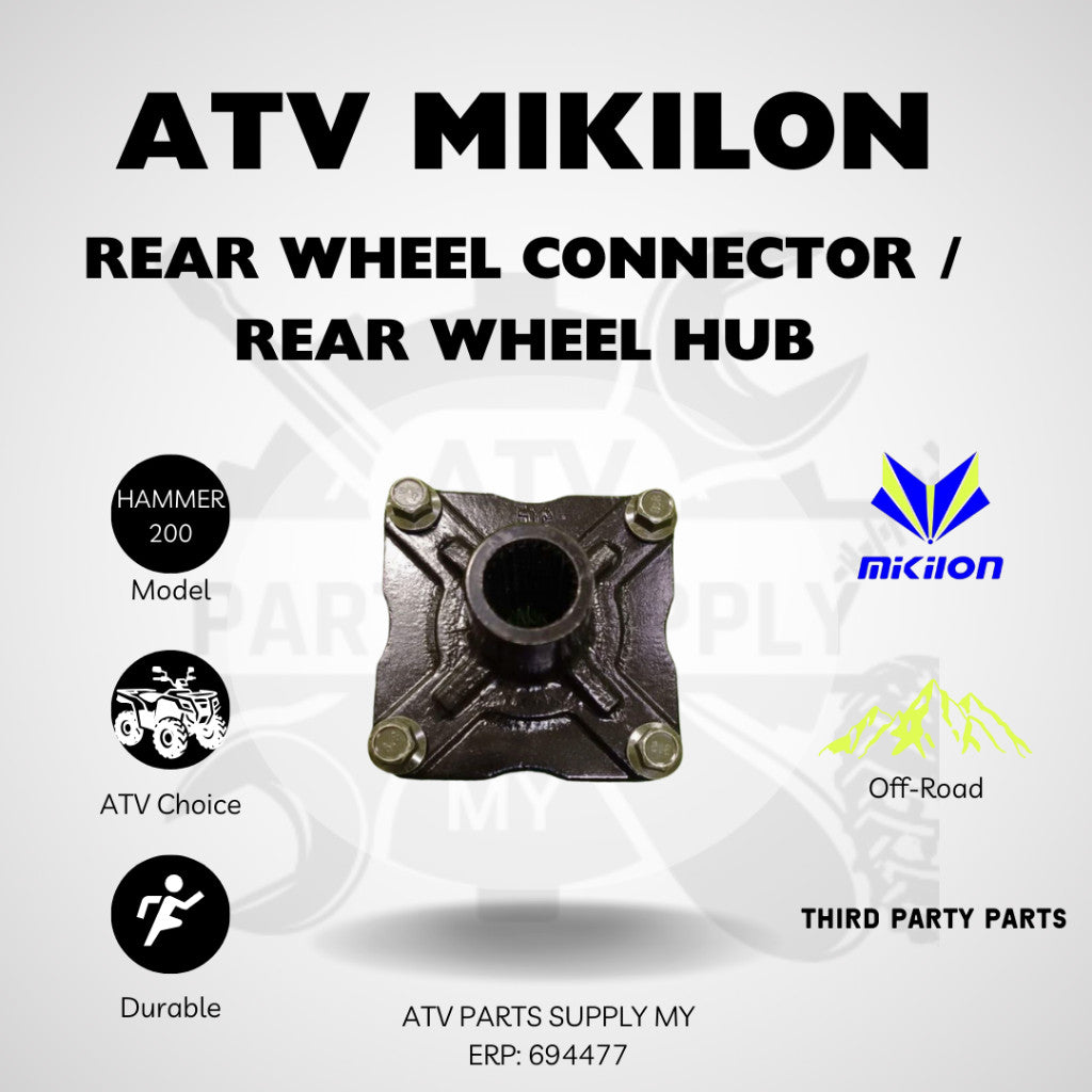 ATV Mikilon Hammer 200 | U38 | U68 | Rear Wheel Connector | Rear Wheel Hub | Hab Roda Belakang | Ready Stock