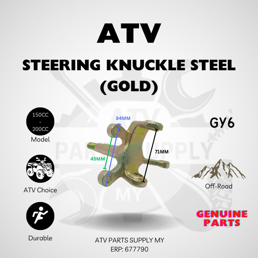 ATV พวงมาลัย knuckle เหล็ก 90 มม. | ดุมล้อหน้าสำหรับ Big Bull / GY6 / 150cc / 200cc | Knuckles | สินค้าพร้อมส่ง 📌