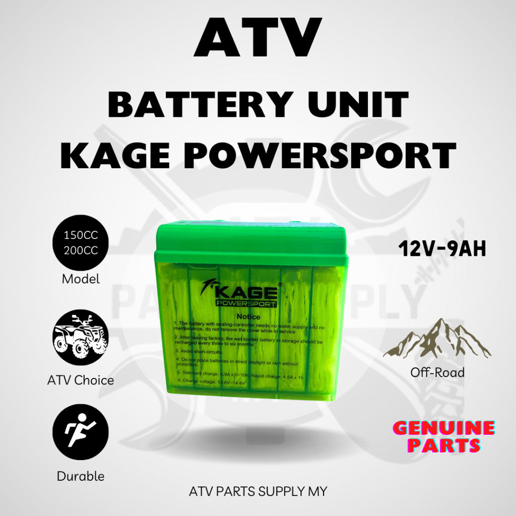 Batteria Premium per ATV | Batteria ATV | 12V9AH | MOTOBATT | KAGE POWERSPORT | Batteria al Gel 💪🔋| Progettata per l'Offroad
