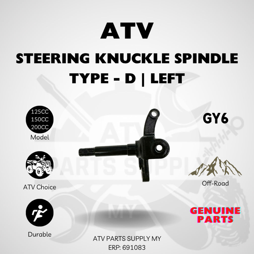 ATV Steering Knuckle Spindle | Front Wheel Hub for GY6 | Big Bull | Small Bull | 200CC | 150CC | 125CC | Ready Stock