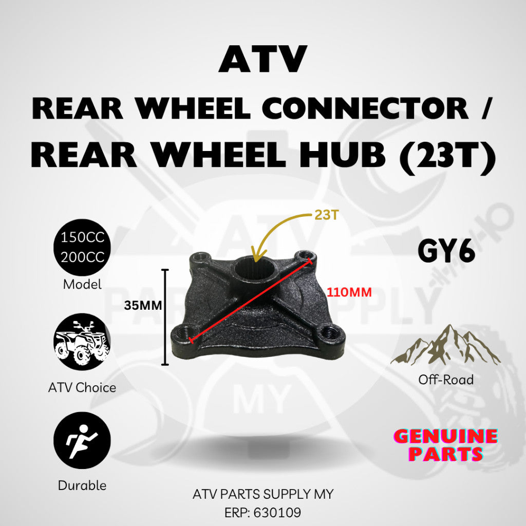 ATV 23T Rear Wheel Connector / Rear Wheel Hub / Hab Roda Belakang / Wheel Connecting for ATV GY6 150cc / 200cc