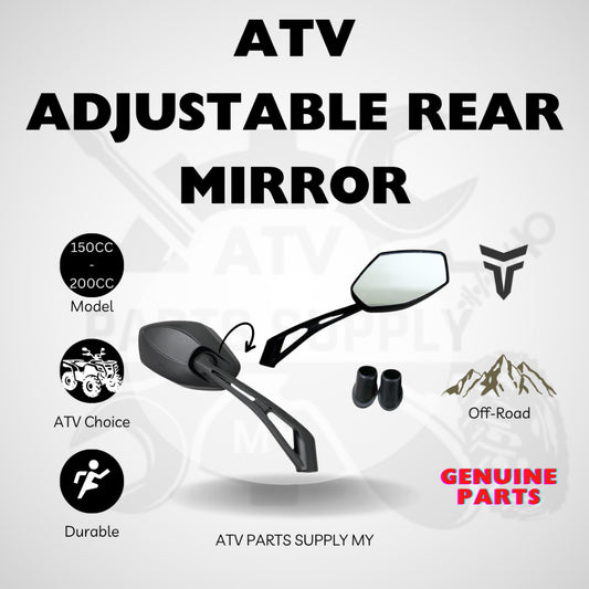ชุดกระจกมองข้าง ATV | แบบปรับได้ | ชนิดสกรู | เทา มอเตอร์ | 150CC | 200CC