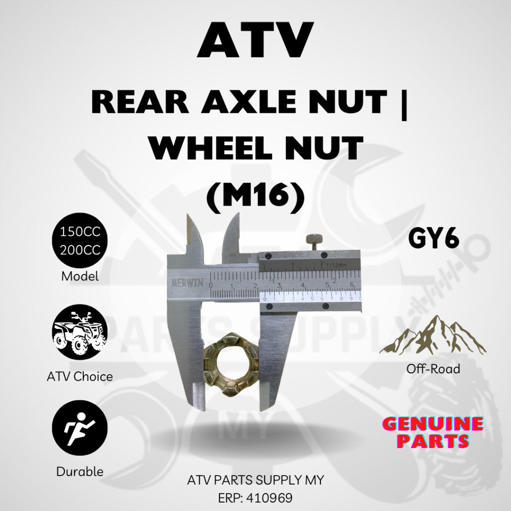 ATV Axle Nut Wheel Nut M16 for GY6 | Small Bull | Big Bull | 110CC | 125CC | 150CC | 200CC Ready Stock📌