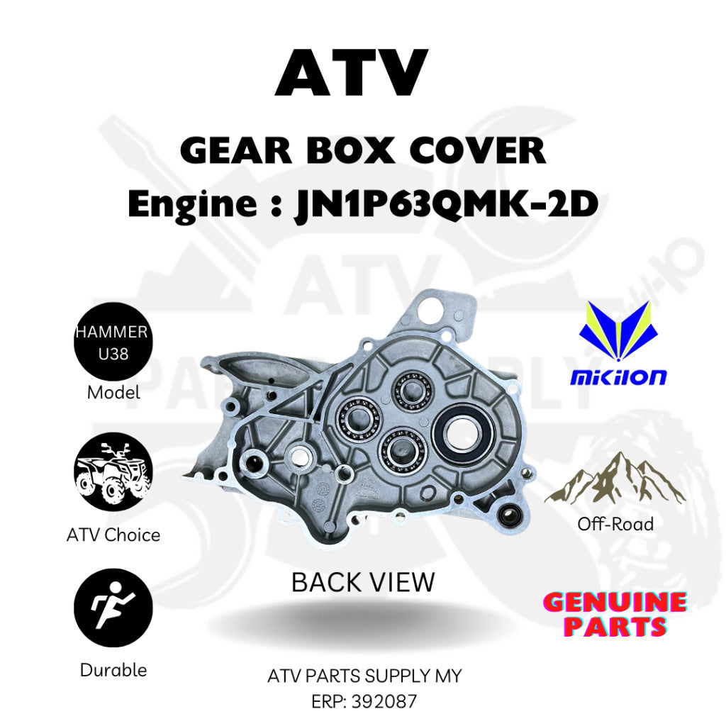 ATV Mikilon Hammer 200 | U38 | Gear Box Cover with Gasket and Oil Seal Complete Set | Original | Transmission Case Cover