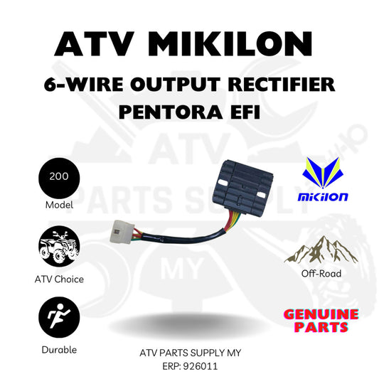 ATV 6 Wire Output Rectifier for Mikilon Pentora EFI 200CC | Original Mikilon Parts
