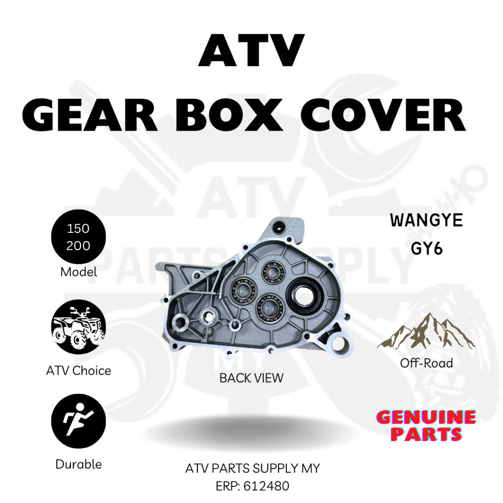Coperchio Scatola Ingranaggi ATV GY6 WANGYE con Guarnizione | Coperchio Carter Trasmissione | 150cc e 200cc