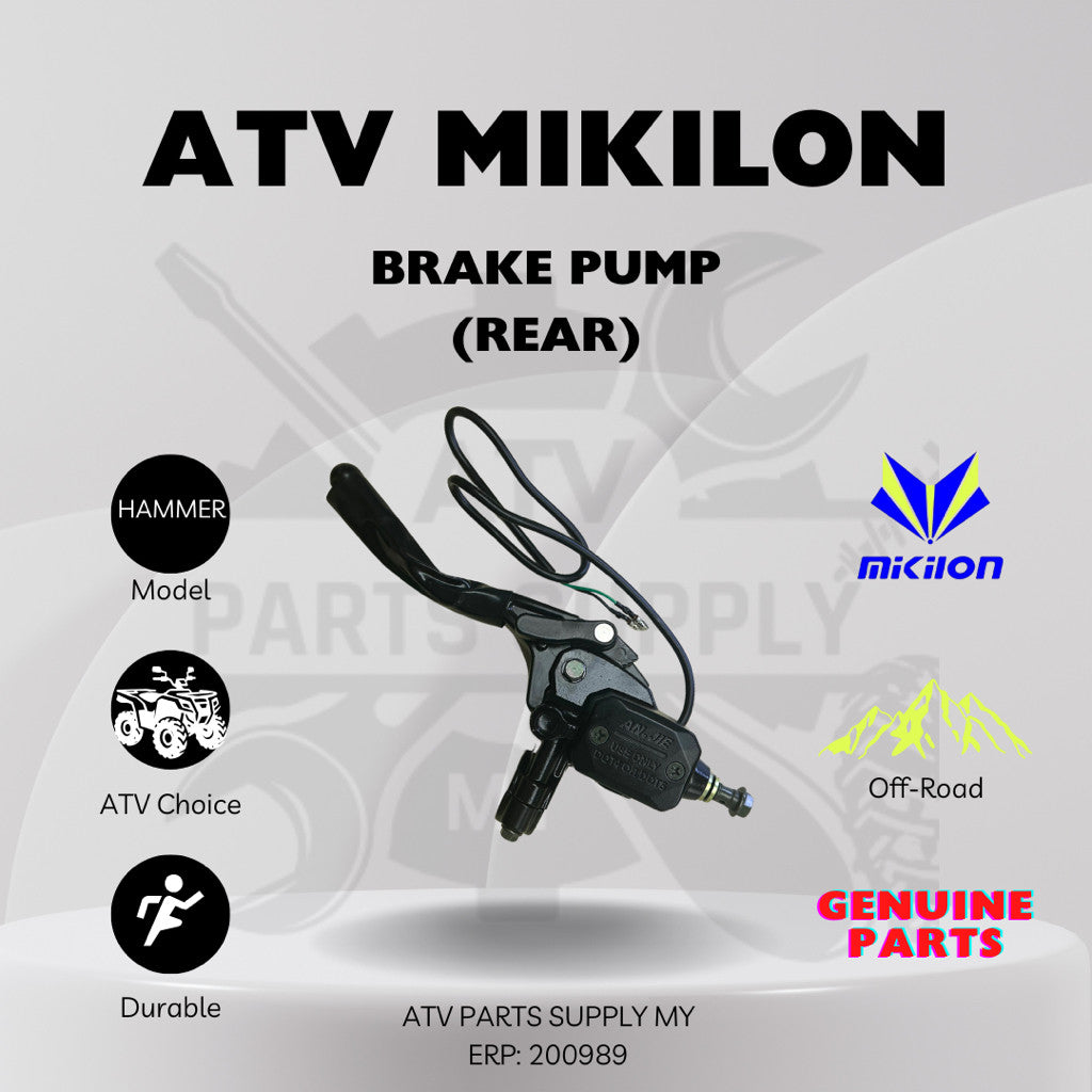 ATV Mikilon Hammer 200cc Rear Brake Disc | Hose Brake | Brake Pump | Brake Pad | Rear Brake Caliper