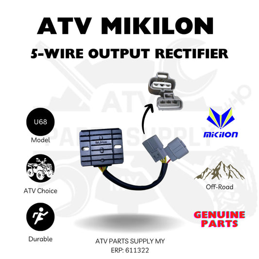 ชุดวงจรเรียงกระแส (Rectifier) ​​รถ ATV แบบ 5 สาย | Mikilon Hammer Pro 200 | U68 | อะไหล่แท้ Mikilon