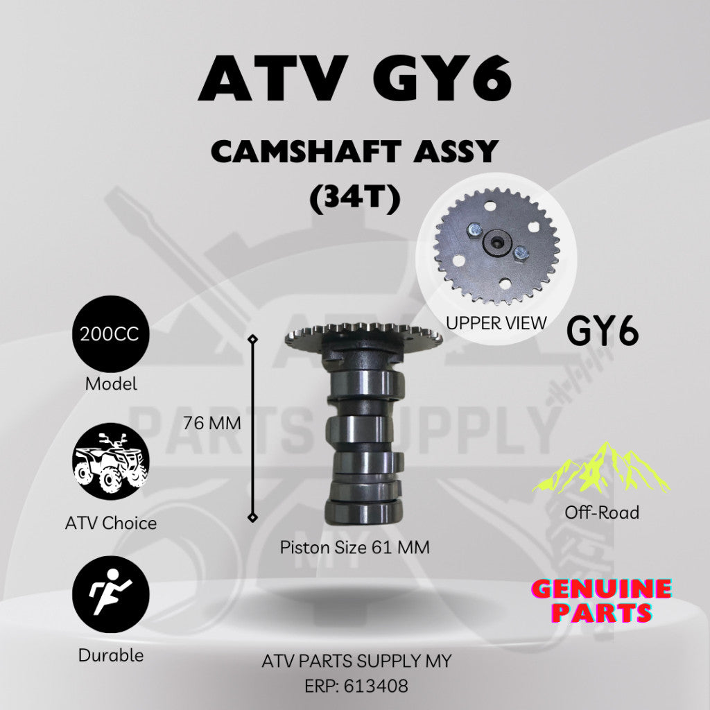 ATV GY6 200cc 61MM Pistone Albero a camme ASSY, Supporto fisso albero a camme ASSY, Bilanciere albero a camme | Braccio oscillante