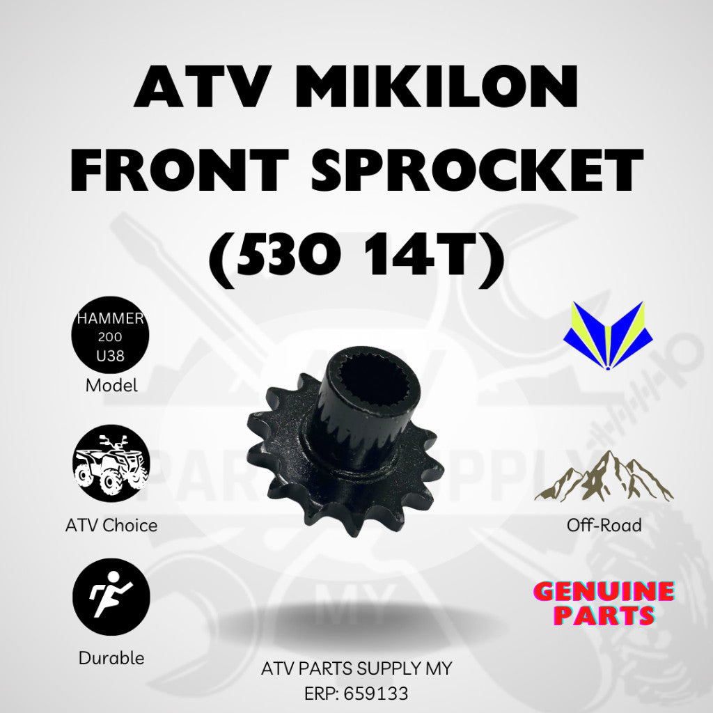 ATV Mikilon Hammer 200 U38 (NUOVO) | U68 | Pignone Anteriore, Corona Posteriore, Porta Corona, Catena 530 | Pronto Magazzino
