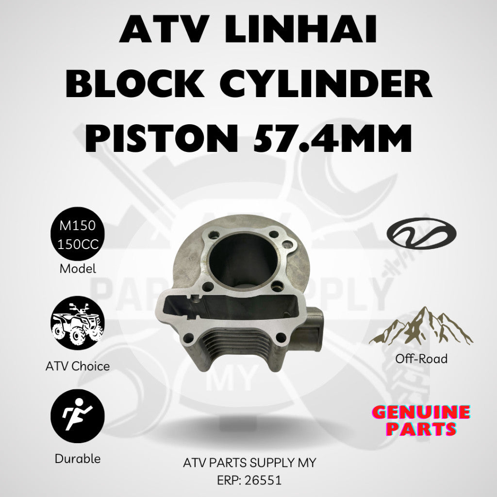 ATV Block Cylinder Piston 57.4mm | 58.5mm for Linhai M150 | M170 | Original Linhai Part | Ready Stock