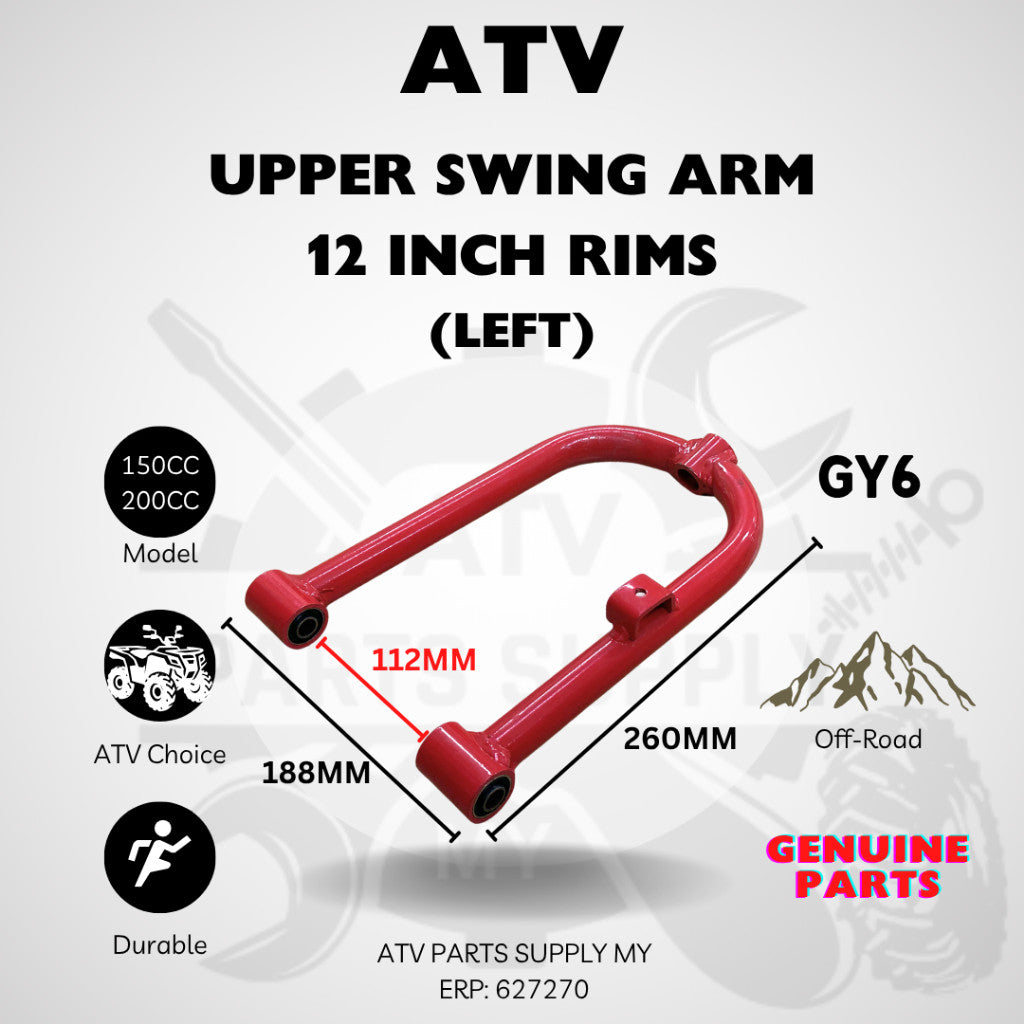 Forcellone superiore ATV per pneumatici e cerchi da 12 pollici adatto per GY6 | Big Bull | 150cc | 200cc | Pronto Magazzino📌