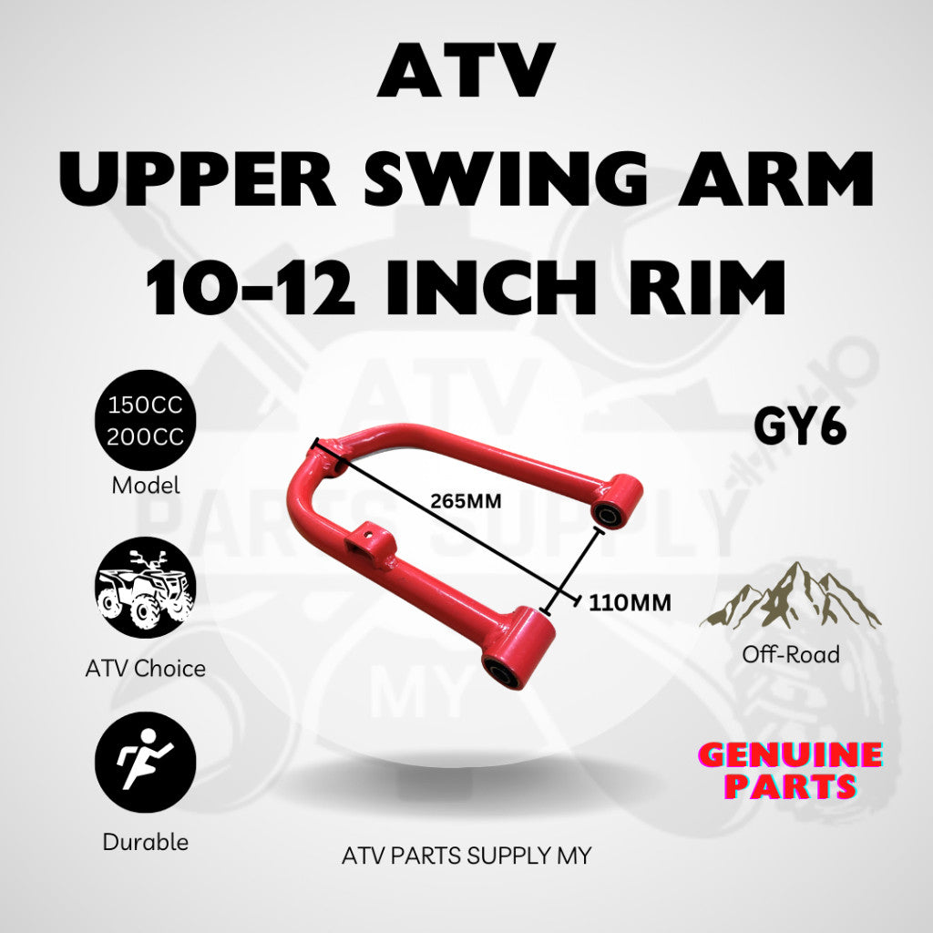 ATV & UTV Swing Arm | Upper Swing Arm | Lower Swing Arm | Bushing for 10-12 Inch Rims GY6 | 150cc | 200cc | Ready Stock