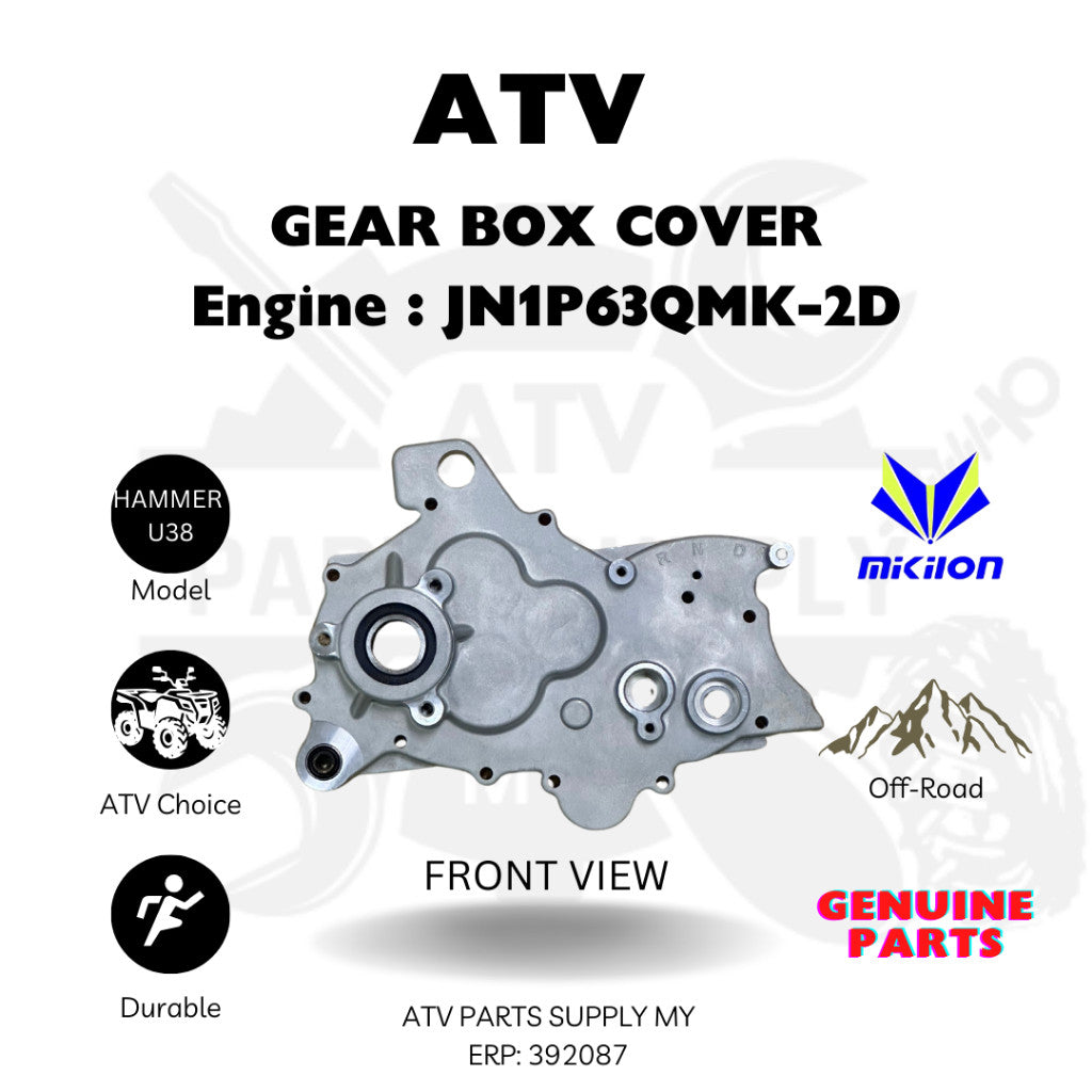 ATV Mikilon Hammer 200 | U38 | Gear Box Cover with Gasket and Oil Seal Complete Set | Original | Transmission Case Cover