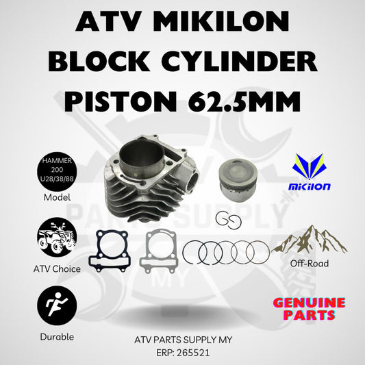 ATV Block Cylinder Piston 62.5mm for Mikilon Hammer 200 | U28 | U38 | Original Parts | Ready Stock