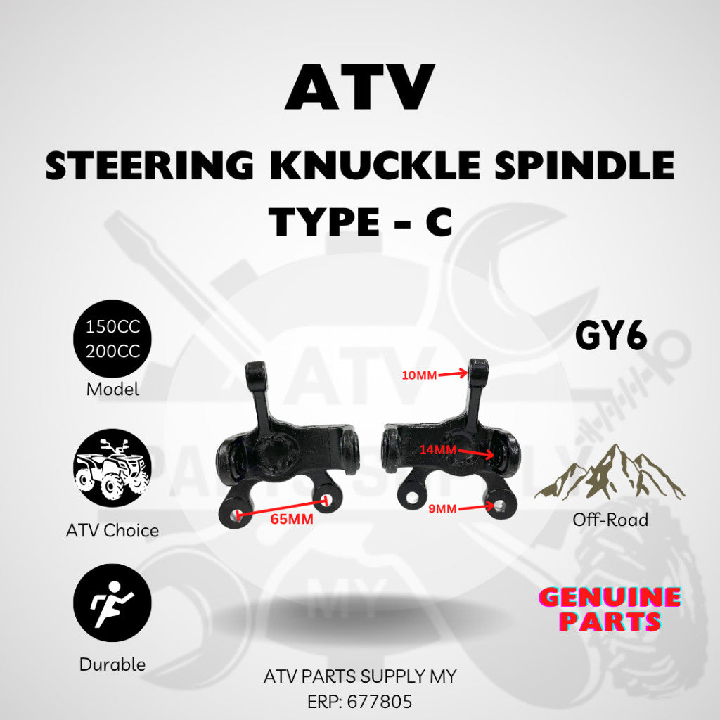 ATV Steering Knuckle Spindle | Front Wheel Hub for GY6 | Big Bull | Small Bull | 200CC | 150CC | 125CC | Ready Stock