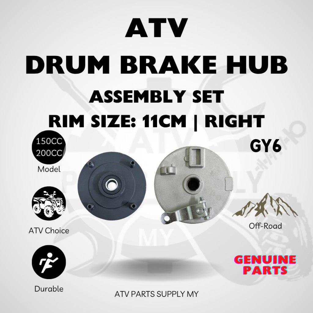 ATV Drum Brake Hub Assembly Set for GY6 110CC | 125CC | 150CC | 200CC | Ready Stock