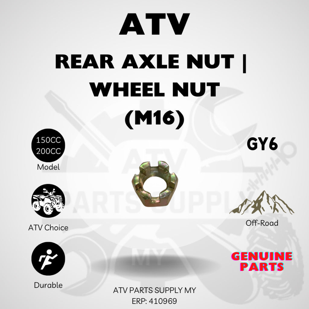 ATV Axle Nut Wheel Nut M16 for GY6 | Small Bull | Big Bull | 110CC | 125CC | 150CC | 200CC Ready Stock📌