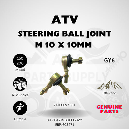 ATV M10 Steering Ball joint | 1 Pair | Tie Rod Head | M10x10mm | 200CC | High Quality