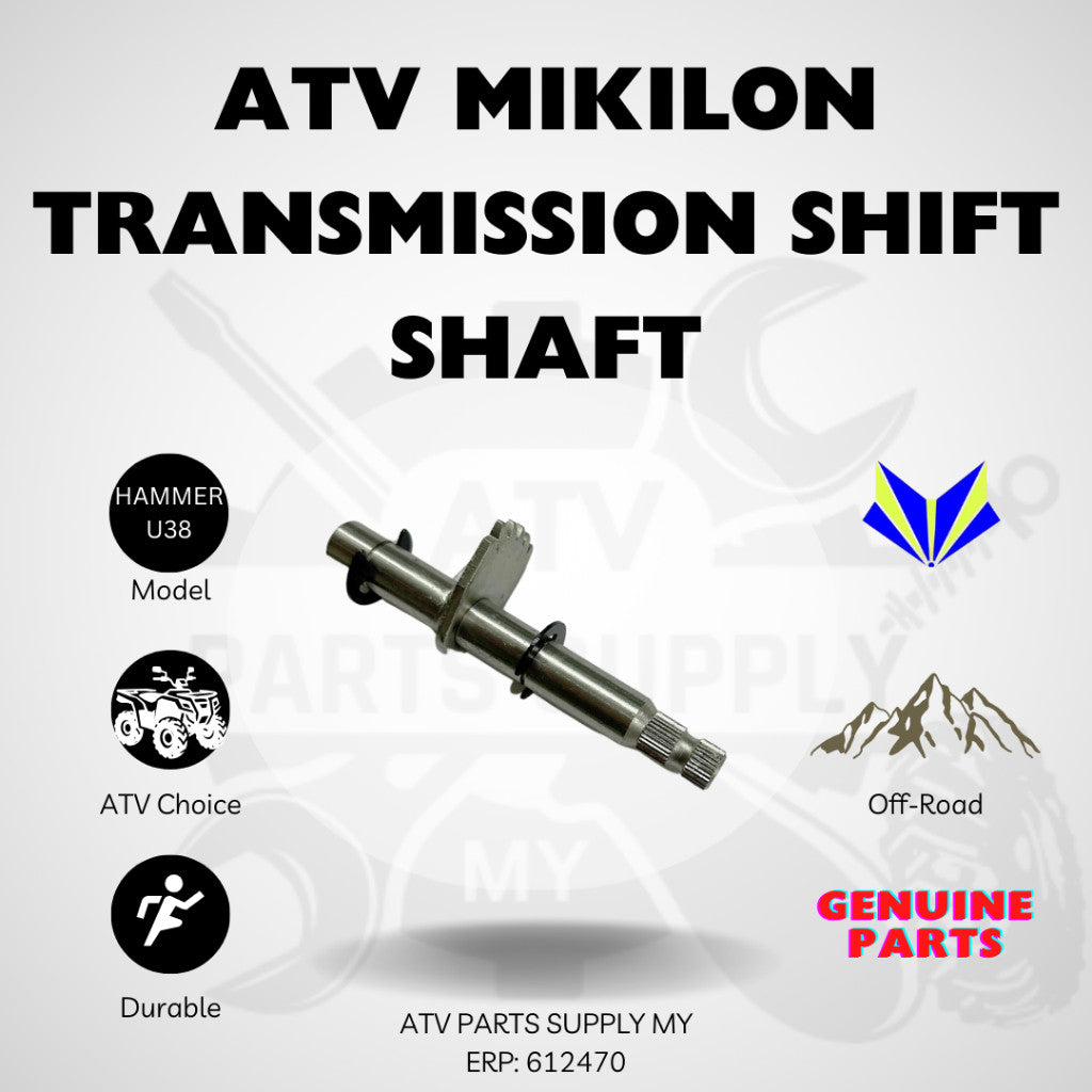 ATV Mikilon Hammer U38 | Albero retromarcia | Albero di uscita | Ingranaggio retromarcia | Albero di trasmissione | Tamburo | Forcella del cambio | Scatola del cambio
