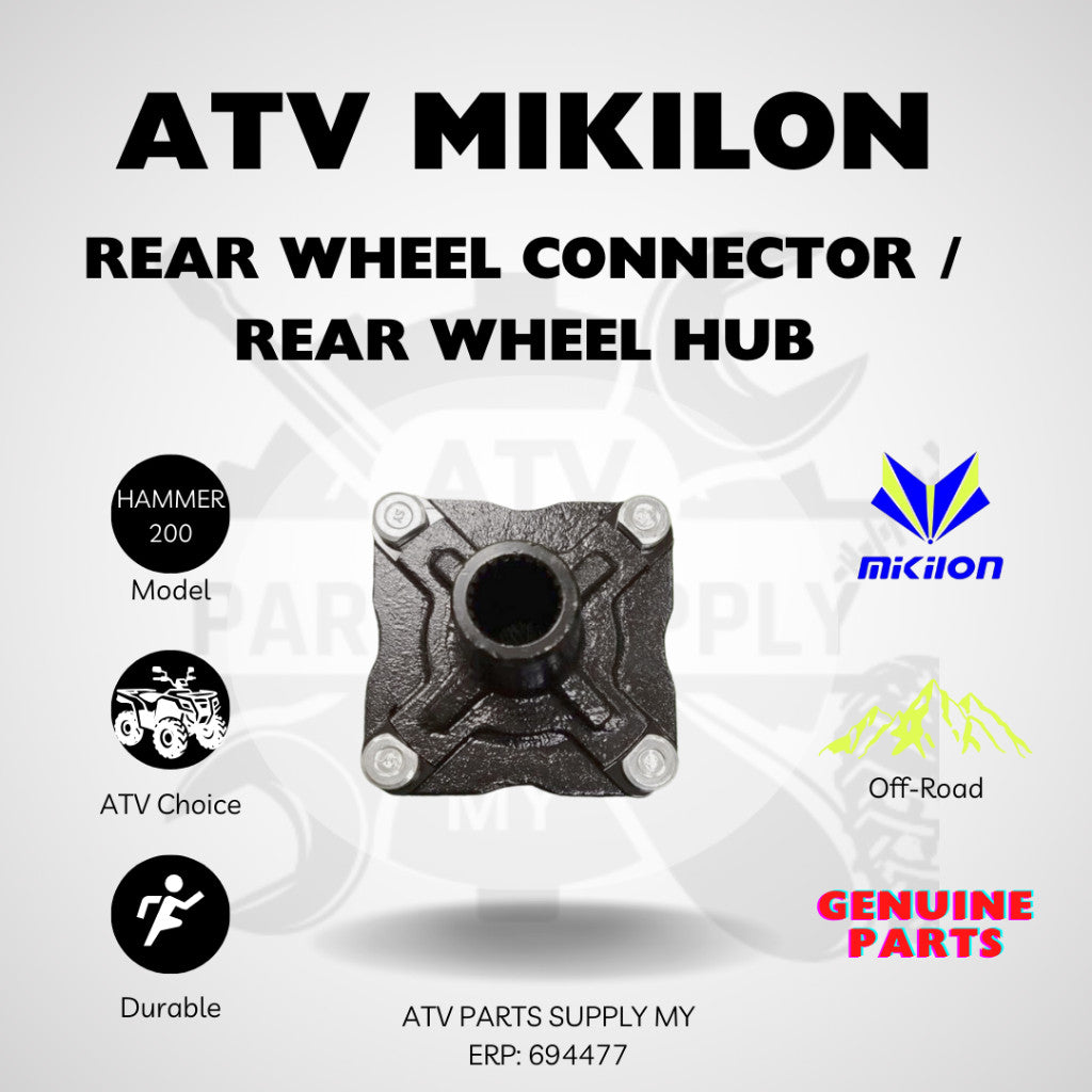ATV Mikilon Hammer 200 | U38 | U68 | Rear Wheel Connector | Rear Wheel Hub | Hab Roda Belakang | Ready Stock